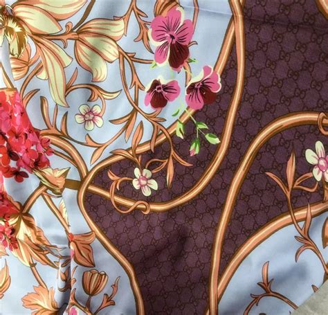 gucci silk fabric by the yard|gucci print fabric for sale.